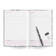 Agenda A5 nedatata,  Black & White, coperta buretata lucioasa 208 pagini