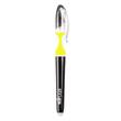 Stilou cu radiera Strigo + 2 rezerve + dispozitiv curatare - galben neon SSC338