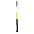 Stilou cu radiera Strigo + 2 rezerve + dispozitiv curatare - galben neon SSC338