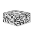 Cub hartie in cutie carton, 9X9cm, Black & White