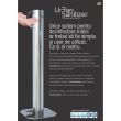 Dozator dezinfectant cu pedala 2L, inox, fixare pardoseala