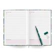 Agenda A5 nedatata, Tropical Leaves, coperta buretata lucioasa 208 pagini