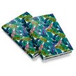 Agenda A5 nedatata, Tropical Leaves, coperta buretata lucioasa 208 pagini