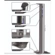 Statie dezinfectare / Dozator dezinfectant cu pedala 1L, inox satinat, fixare pardoseala