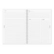Agenda A4 nedatata spirala, 208 pagini, interior cu linii, coperta carton si supracoperta plastic