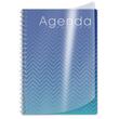 Agenda A4 nedatata spirala, 208 pagini, interior cu linii, coperta carton si supracoperta plastic