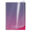 Agenda A4 nedatata spirala, 208 pagini, interior cu puncte, coperta carton si supracoperta plastic