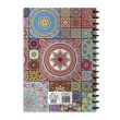 Agenda A5 nedatata, spirala, coperta carton Mandala Tiles M8 