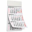 Calendar triptic A3 2027 12 file hartie mata, negru si rosu