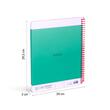 Caiet A4 80 file velin spira Milan verde nata 570