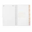 Caiet 5 subiecte A4 200 file spirala, coperta plastic alb cu tipar albastru