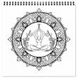 Carte de colorat 31X31 Mandala - Yoga Serenity in Asanas - 25 file 170g spirala