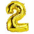 Balon Folie Cifra 2 Auriu 40 cm DACO - BL402AU