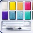 ACUARELE METALIZATE SET 12 + PENSULA REZERVOR 888M M12 C