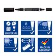 Marker Permanent 2 Capete F/M Negru Tesit STAEDTLER - 348B-9