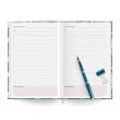 Agenda A5 nedatata, Blue Spirit, coperta buretata lucioasa 208 pagini