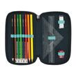 Penar 3 fermoare echipat 31 pcs Fancy Peacock H-3392
