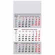 45+5 GRATIS Calendar triptic A3 2027 12file hartie lucioasa, gri si rosu