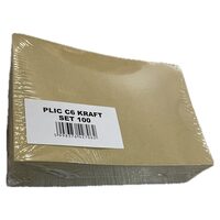 Plic C6 Kraft, gumat, set 100