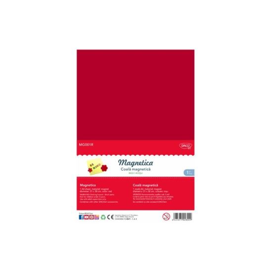 Folie Magnetica A4 Rosu - MG001R Daco