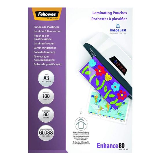 FOLIE LAMINATOR A3 80 MIC FELLOWES