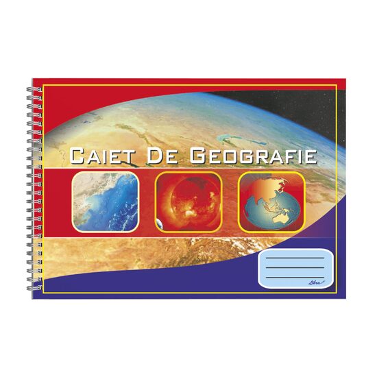 Caiet geografie A4 24 file spirala LIBRA