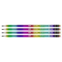 Creion negru cu radiera curcubeu DACO CG108
