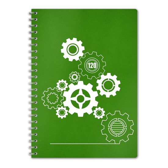 Caiet A4 120 file spirala coperta plastic verde dictando