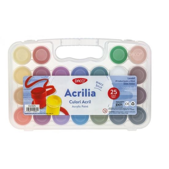 Culori acril 25 culori 20 ml Acrilia DACO - CU325