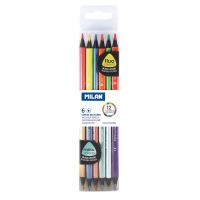 Creion color 6 bicolor fluo Metal Milan