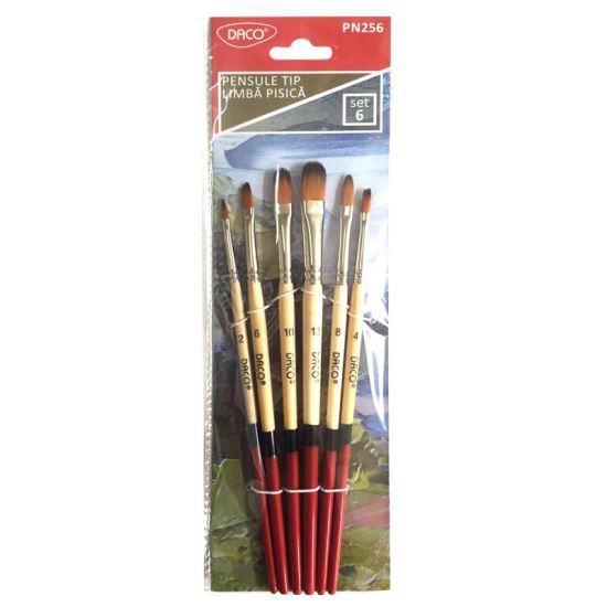 Pensule set 6, limba pisica DACO - PN256
