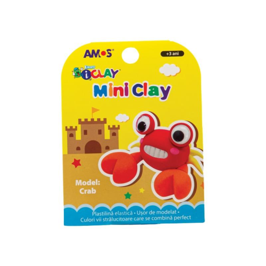 Plastilina 4 culori Amos Mini Clay Crab AM-2707 