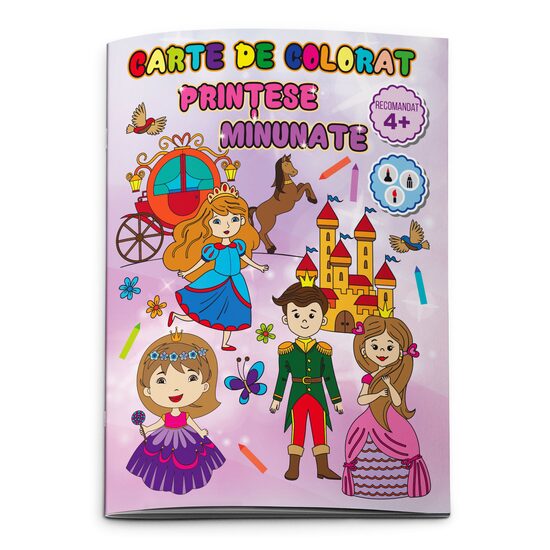 Carte de colorat A4 24P - Printese minunate