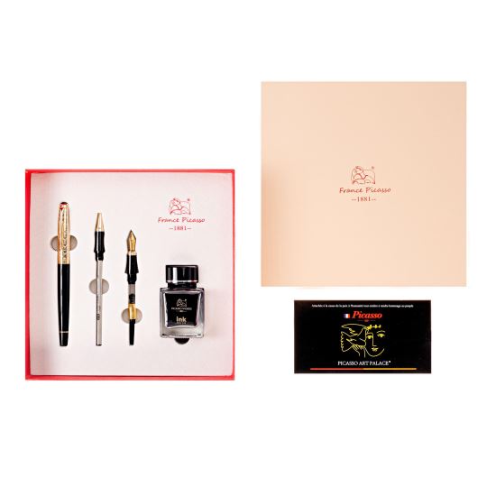 Set stilou caligrafic + roller + calimara Picasso - 888