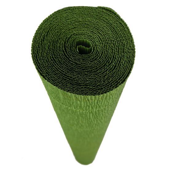 Hartie creponata elastica floristica 180gr - Olive Green whit yellow-622
