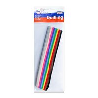 Hartie quilling 18 cm lungime 5 mm latime 300 fasii 80 grame mix Q185