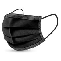 Masti faciale de protectie, 3 pliuri, 3 straturi, negre 50 buc/set
