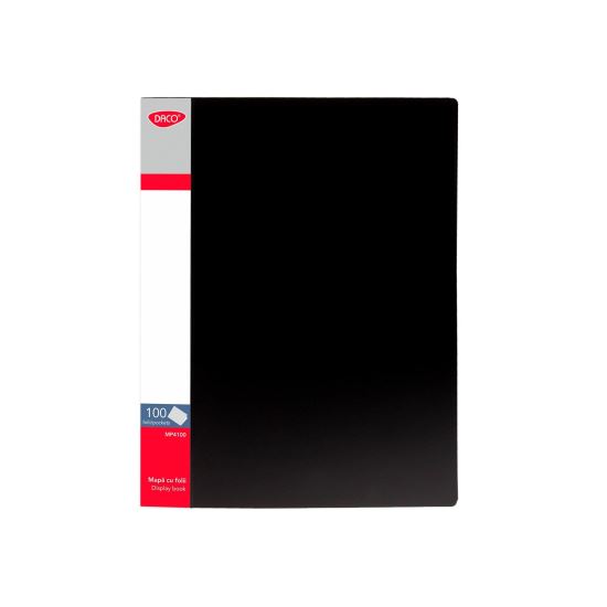 Mapa Plastic, 100 Folii, Daco Negru - MP4100N