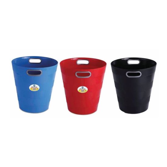Cos Gunoi Plastic 12.5 L, ARK - Albastru/Negru/Rosu