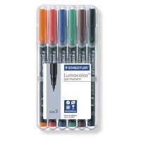 Marker Permanent Lumocolor S. 0.4 mm - Set 6