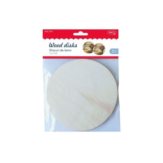 Accesorii craft - ADL334 Discuri de lemn 16.5 cm DACO