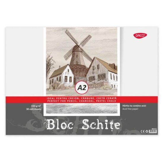 Bloc schite A2, 30 file, DACO - BD215