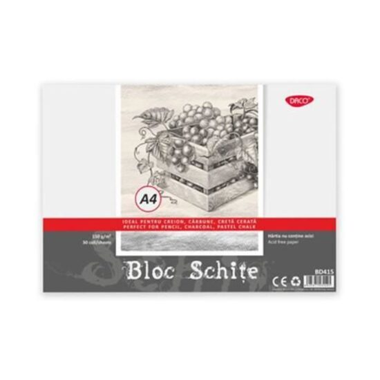 Bloc A4 schite 30 file, DACO - BD415