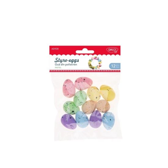 Accesorii craft - AD928 Oua polistiren 3.5cm Set12 DACO