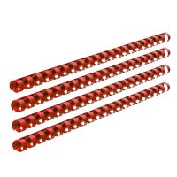 Spirala plastic rosu, 8 mm, set 100 ECADA