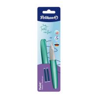 Stilou penita M + doua rezerve Pelikan Twist Cold Alaska - 820172