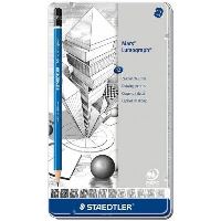 Creioane grafit Mars Lumograph 100-G12, 6B-4H, 12/set Staedtler