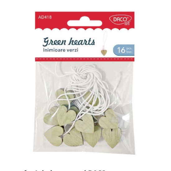 Accesorii craft - inimioare verzi DACO AD418 