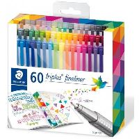 Fineliner Triplus 334 60 culori/set Staedtler