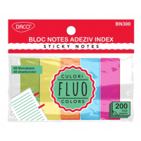 Bloc notes adeziv index 5 culori 50x20 DACO BN300